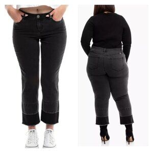 1822 Denim Vintage Denim‎ Tomboy Black High Rise Stretch 20W NWT (39x26.5)